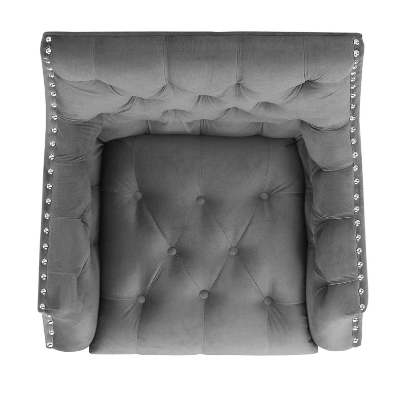 Winston Porter Indrani Norway Tufted Accent Chair With Nailhead Trim